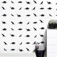 Imagem de Adesivo De Parede 60 Dinossauros tamanho entre 6cm a 5cm cada