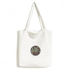 Imagem de Bolsa de lona verde marrom com tinta vegetal sacola de compras bolsa casual bolsa de mão