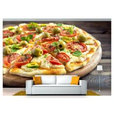 Imagem de Papel De Parede Rodízio Pizza Gourmet 3D Al137