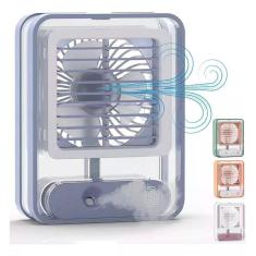 Imagem de Mini Ventilador Umidificador De Ar Com Luz Led 3 Velocidades