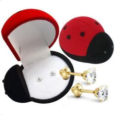 Imagem de Brinco Recém-Nascido Bebê Infantil Ouro 18K 3mm - Sofistgold Joias