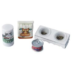 Imagem de menolana Conjunto de 4 Tigelas em Miniatura para Gato Escala 1/12 - Suprimentos Divertidos para Cenários e Brincadeiras