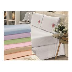 Imagem de Jogo De Lençol Casal Queen 1,98 X 1,58 X 0,30 - Pinta E Borda Enxovais