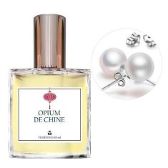 Imagem de Perfume Feminino Opium De Chine + Brinco Prata Pérola - Essência Do Br