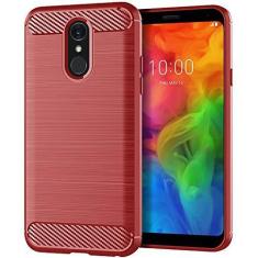 Imagem de Capa para LG Q7 Plus, sensação macia, proteção total, anti-arranhões e impressões digitais + capa de celular resistente a arranhões para LG Q7 Plus