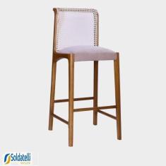 Imagem de Banqueta Bragança Estrutura Imbuia Vários Tecidos Em Linho E Veludo- Q