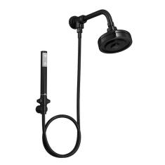 Imagem de Chuveiro Deca Acqua Plus 1990.Bl.Std.Kit.No De Parede Com Desviador Black Noir