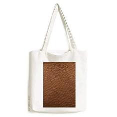Imagem de Bolsa de lona de couro marrom com design abstrato bolsa de compras casual