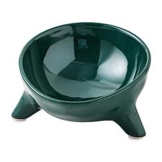 Imagem de Tigela inclinada para alimentos para animais de estimação, tigela de cerâmica para gatos, tigela de água elevada para animais de estimação recipiente doméstico para
