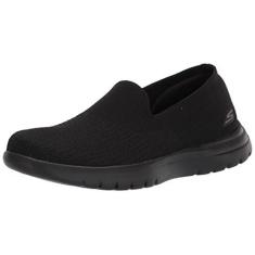Imagem de Skechers Mocassim feminino plano, Preto, 9.5