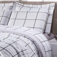 Imagem de Jogo De Cama Box Casal Queen Estampado Percal 160 Fios 04 Peças Jogo D