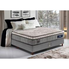 Imagem de Cama Box Casal Colchão Euro Pillow + Box 138x188x70 Molas Ensacadas Cama inBox Frost ThermoGel