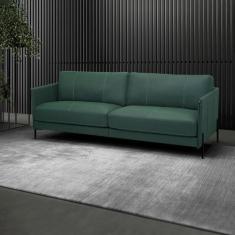 Imagem de Sofá Decorativo Karine 3 Lugares Sala De Estar 240cm Pés Em Aço Materi