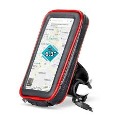 Imagem de Suporte de Celular até 6.3" Case Impermeável para Guidão de Moto com Carregador USB 2A Rotação 360º