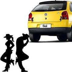 Imagem de Par Adesivos Casal Country Cowboy Cowgirl Carro Moto 