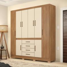 Imagem de Guarda Roupa Casal 8 Portas Trieste Amendola Off-White