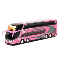 Imagem de Brinquedo Miniatura Ônibus Viação Garcia Rosa 30cm - Marcopolo G7 Dd -