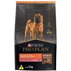 Imagem de Ração Seca Nestlé Purina Pro Plan Pele Sensível Salmão Cães Adultos Raças Médias e Grandes - 15 Kg