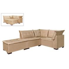 Imagem de Sofá De Canto Saturno 5 Lugares Com Puff 186cm X 186cm Tecido Suede Ai