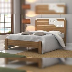 Imagem de Cama Luiza Solt. Freijó/off White - Vitamov