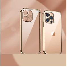 Imagem de Estojo macio transparente folheado para iPhone 13 Pro Max 12 11 XR X XS Max 8 7 Plus 13Pro 14 Capa protetora ultrafina à prova de choque, T8, para iPhone 12 Pro