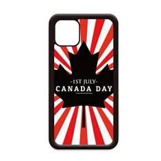 Imagem de Capa Happy Canada Day 4 de julho, folha de bordo preta para iPhone 11 Pro Max para Apple Mobile Case Shell
