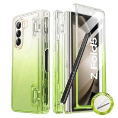 Imagem de i-Blason Capa Cosmo para Samsung Galaxy Z Fold 5 com suporte para caneta, [protetor de tela embutido] [proteção de dobradiça] [3 capas de caneta de silicone] Capa protetora de corpo inteiro elegante Z