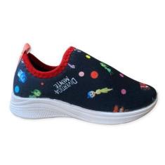 Imagem de Tênis Divertidamente-Se Infantil Unissex Vermelho Escolar Confortavel