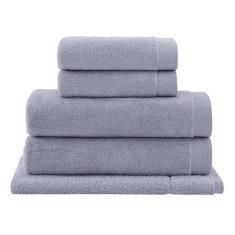 Imagem de Jogo de Toalhas Hannah Intense Air de Banho com 05 Peças Branco e Cinza - Buddemeyer