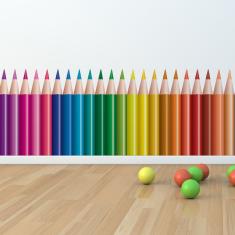 Imagem de Adesivo de Parede Infantil Lapis de Cor 100x220