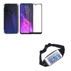 Imagem de Kit Pochete Moto G8 Play + Capinha Anti Impacto + Película de Vidro