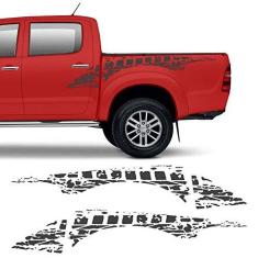 Imagem de Faixa Hilux 2009/2019 Adesivo Lateral Grafite Tuning Turbo