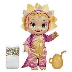 Imagem de Baby Alive Bebessauro Loira, Bebê Tricerátops - Boneca que bebe e faz xixi - F0933 - Hasbro