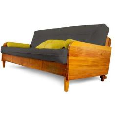 Imagem de Sofá Cama Paris Acquablock Chumbo Em Madeira Maciça Alto Padrão - R9 D