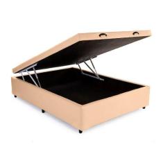 Imagem de Base Box Baú Viúva Santo Box Sintético Bege 47X128x188