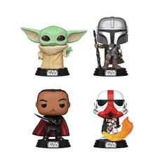 Imagem de Funko Pop Star Wars The Mandalorian 4 Pack Glows in The Dark