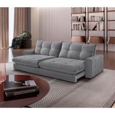 Imagem de Sofá Firenze Linho 02 Módulos De 120cm B25cm Meu Sofá Online A230 Linho Cinza