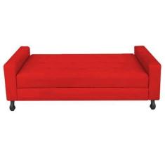Imagem de Recamier Calçadeira Sofá Dama  90 Cm Solteiro Baú Quarto Sala Suede Ve
