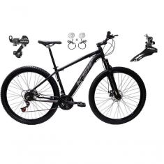 Imagem de Bicicleta Aro 29 Ksw Xlt 24v K7 Câmbios Shimano Freio Hidráulico Garfo Trava - Preto/prata Tam.19