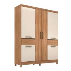 Imagem de Guarda-Roupa Casal Mauá 6 pt 2 gv Amêndola e Off White