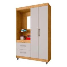 Imagem de Guarda Roupa Solteiro Cap2322 Freijó Baunilha - Araplac