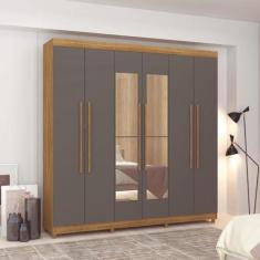 Imagem de Guarda Roupa 6 Portas Com Espelho Audi Nature Alasca