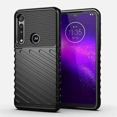 Imagem de Capa para Moto One Macro, capa de material de fibra de carbono, macia, antiderrapante, antiimpressões digitais, capa totalmente protetora para Moto One Macro