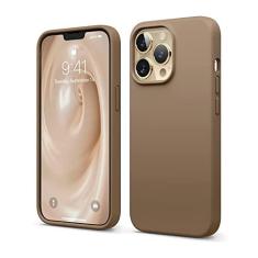 Imagem de elago Capa compatível com iPhone 13 Pro, capa de silicone líquido, capa protetora de câmera de corpo inteiro, à prova de choque, capa de telefone fina, forro de microfibra macia antiarranhões, 6,1