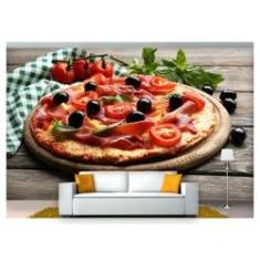 Imagem de Papel De Parede Rodízio Pizza Gourmet 3D Al142
