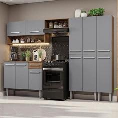 Imagem de Armário de Cozinha Completa 261cm Rustic/cinza Emilly Madesa 02