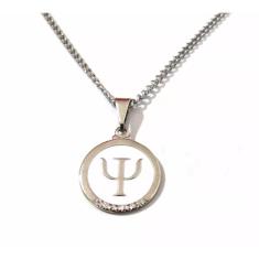 Imagem de Colar Cordão Psicologia Psicologa Folheado Níquel