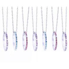 Imagem de Colares Eternas Amigas Amizade Folheado A Prata - 7 Pçs