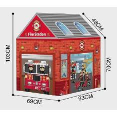 Imagem de Barraca Toca Infantil Tenda Portátil Casa Casinha Bombeiro BW133B