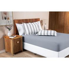 Imagem de Jogo De Lençol Malha Algodão King Marim 3 Pç Antialérgico - Nathalia E